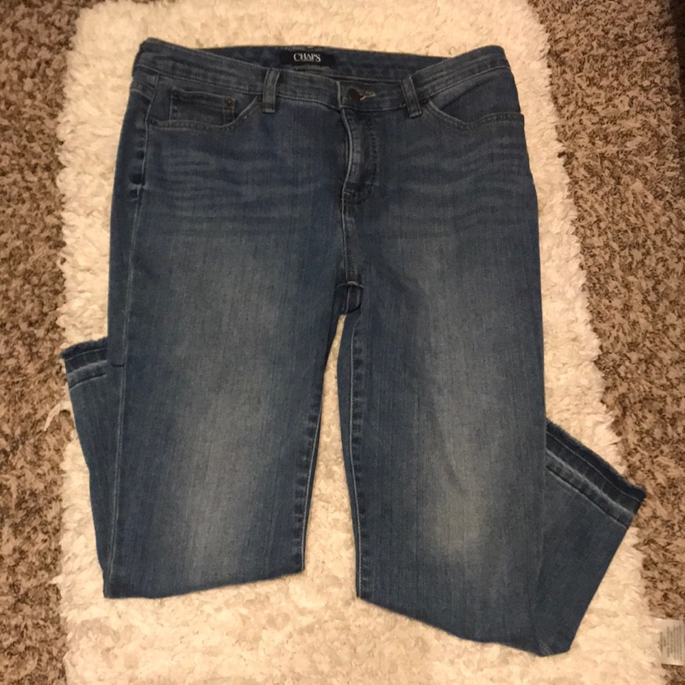 CHAPS blue jean capris